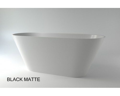 Ванна отдельностоящая из каменной массы Solid Surface Holbi Selena 161х68 см матовая черная