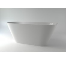 Ванна из каменной массы Solid Surface, отдельностоящая Holbi Selena 161х68 см белая полированная Ванна из каменной массы Solid Surface, отдельностоящая Holbi Selena 161х68 см белая полированная