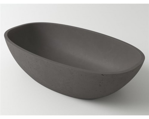 Раковина Holbi Tefia 64x35, из Solid Surface, Матовая, Черный логотип, цвет Белый