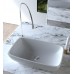 Раковина Holbi Titan 60x36, из Solid Surface, Матовая, Черный логотип, цвет Белый