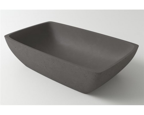 Раковина Holbi Titan 60x36, из Solid Surface, Матовая, Черный логотип, цвет Белый