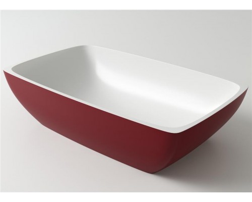 Раковина Holbi Titan 60x36, из Solid Surface, Матовая, Черный логотип, цвет Белый