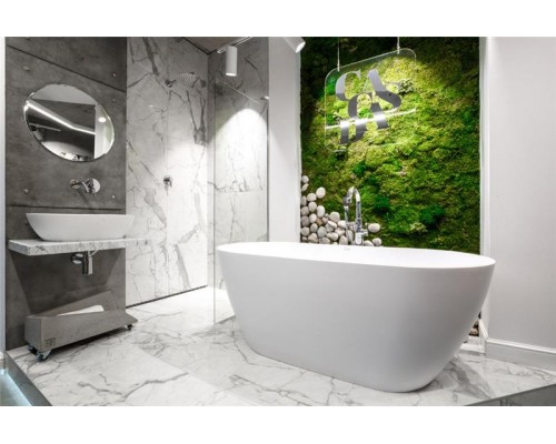 Ванна отдельностоящая из каменной массы Solid Surface Holbi Venus 170х80 см белая матовая