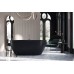 Ванна из каменной массы Solid Surface Holbi Venus 170х80 см матовая черная