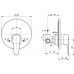 Смеситель Ideal Standard Cerafine Model O встраиваемый для душа, хром, A7192AA