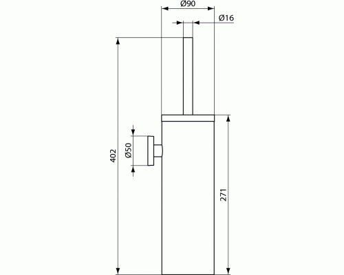 Ideal Standard IOM Туалетная щетка с держателем, для настенного монтажа, с крепежом.