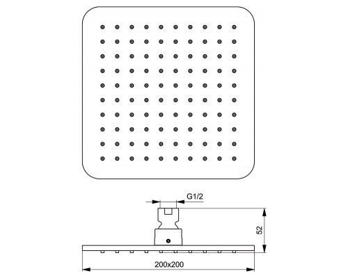 Верхний душ Ideal Standard IdealRain Cube B0024AA