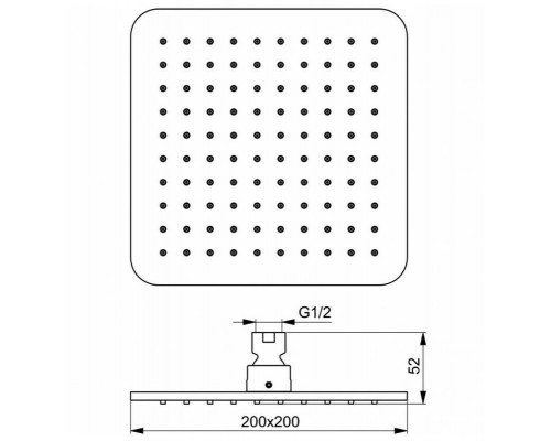 Верхний душ Ideal Standard IdealRain Cube M1 Black B0024XG