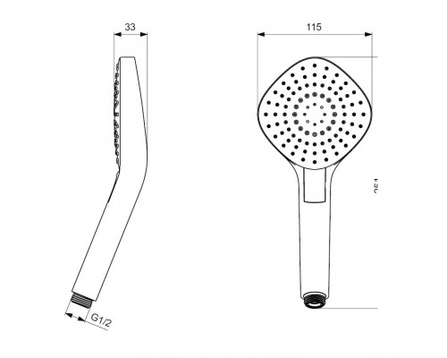 Душевая лейка Ideal Standard Idealrain, B2232AA 110 мм