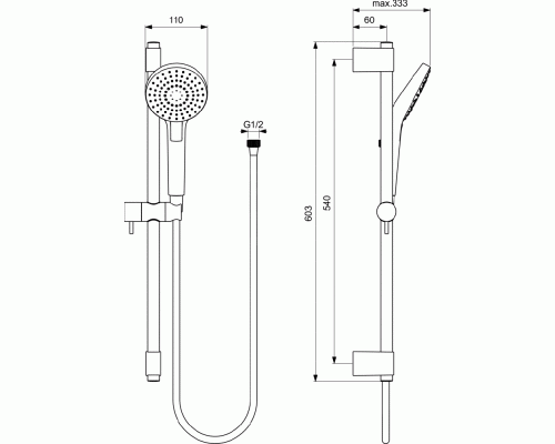 Душевой гарнитур Ideal Standard Idealrain B2233AA