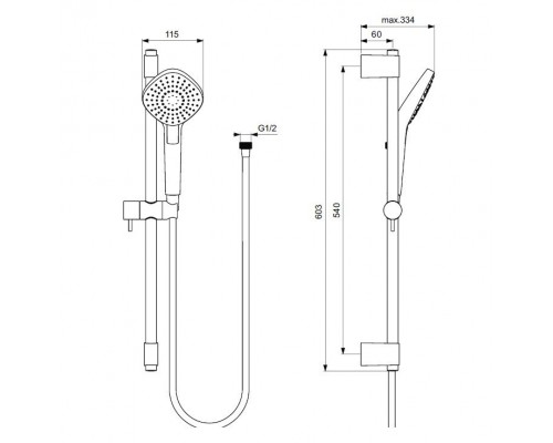 Душевой гарнитур Ideal Standart Idealrain B2234AA