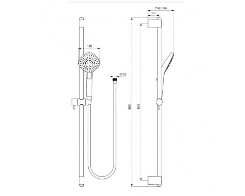 Душевой гарнитур Ideal Standart Idealrain B2238AA