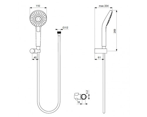 Душевой гарнитур Ideal Standart Idealrain B2239AA