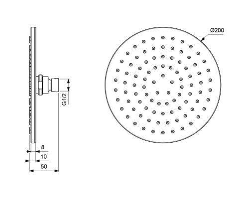 Верхний душ Ideal Standard IdealRain B9442AA