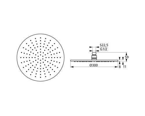 Верхний душ Ideal Standard IdealRain B9443AA