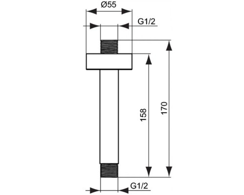 Кронштейн для верхнего душа Ideal Standard IdealRain B9446AA