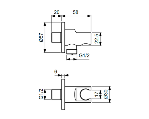 Держатель для душа с подключением Ideal Standard IdealRain BC807AA