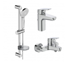 Комплект смесителей Ideal Standard для ванны, раковины и душевая стойка Ceraflex (BD001AA)