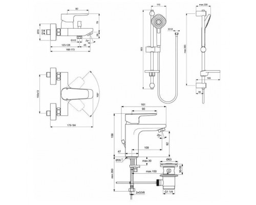 Комплект для ванны Ideal Standard Ceraplan III (BD005AA)