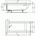 Встраиваемая акриловая прямоугольная ванна 170х75 см Ideal Standard CONNECT AIR E106401