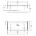 D-shape акриловая пристенная ванна 180X80 см Ideal Standard TONIC II E399601