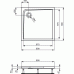 Акриловый квадратный душевой поддон 80X80 см Ideal Standard ULTRAFLAT K517201