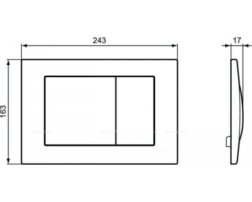 Кнопка смыва механическая Ideal Standard ProSys Septa M1 R0127MY хром полированный