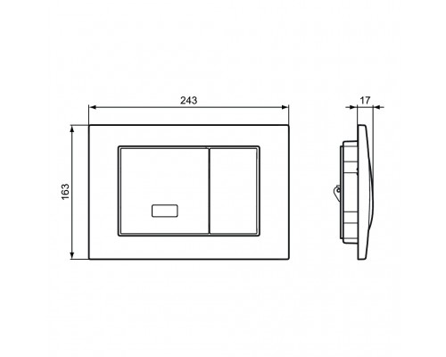 Кнопка смыва механическая Ideal Standard ProSys Septa Pro E1 R0131AA хром полированный
