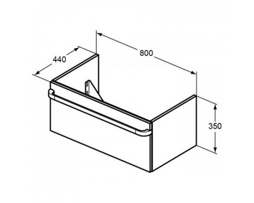 Тумба под раковину Ideal Standard Tonic II R4303WG, 80 см, белый глянцевый лак