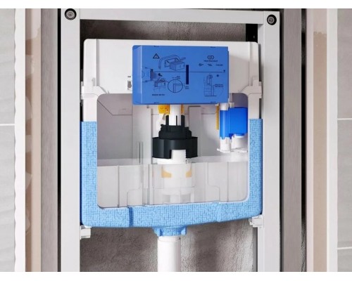 Промо комплект:  инсталляция с унитазом Ideal Standard Tesi Aquablade + кнопка Oleas M2 черный матовый