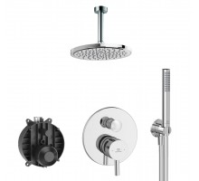 Система скрытого монтажа Ideal Standard Ceraline хром (6 in 1) SetA6939AA-2 , верхний душ 200мм потолочный