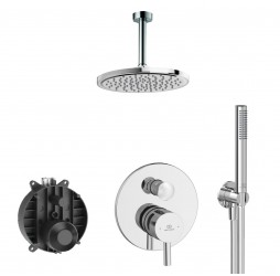 Система скрытого монтажа Ideal Standard Ceraline хром (6 in 1) SetA6939AA-2 , верхний душ 200мм потолочный