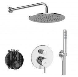 Система скрытого монтажа Ideal Standard Ceraline хром (6 in 1) SetA6939AA-3, верхний душ 300мм