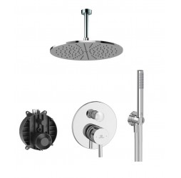 Система скрытого монтажа Ideal Standard Ceraline хром (6 in 1) SetA6939AA-4, верхний душ 300мм потолочный