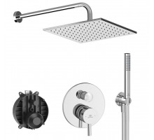 Система скрытого монтажа Ideal Standard Ceraline хром (6 in 1) SetA6939AA-5, верхний душ 300x300мм