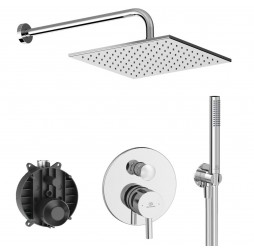 Система скрытого монтажа Ideal Standard Ceraline хром (6 in 1) SetA6939AA-5, верхний душ 300x300мм
