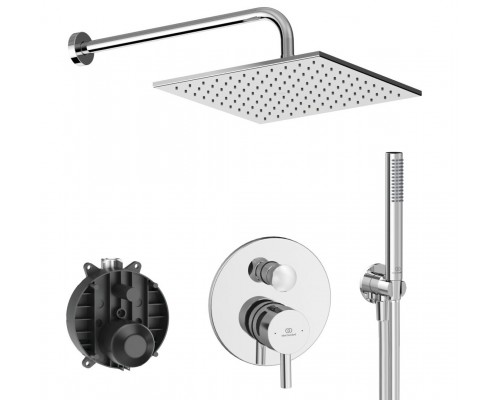 Система скрытого монтажа Ideal Standard Ceraline хром (6 in 1) SetA6939AA-5, верхний душ 300x300мм