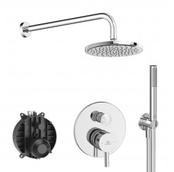 Система скрытого монтажа Ideal Standard Ceraline хром (6 in 1) SetA6939AA, верхний душ 200мм