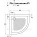 Керамический угловой (сегментный) душевой поддон 80X80 см Ideal Standard CONNECT T266701