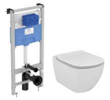 Промо комплект:  инсталляция с унитазом Ideal Standard Tesi Aquablade T386801 Промо комплект:  инсталляция с унитазом Ideal Standard Tesi Aquablade T386801