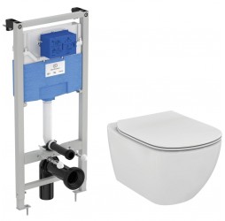 Промо комплект:  инсталляция с унитазом Ideal Standard Tesi Aquablade T386801