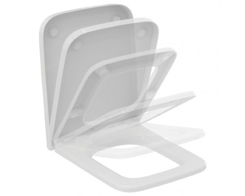 Cиденье тонкое Ideal Standard Blend Cude T392701 с микролифтом, петли хром