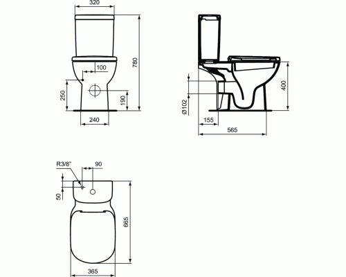Бачок для унитаза Ideal Standard TEMPO T427301