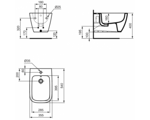 Подвесное биде Ideal Standard I.Life B T461501