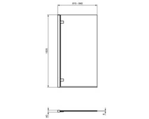 Шторка для ванны Ideal Standard I.Life T4885EO левая, 81,5x150 см