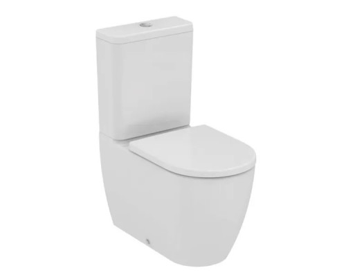 Напольный безободковый пристенный унитаз Ideal Standard Elisse с бачком и крышкой Soft-close T569601
