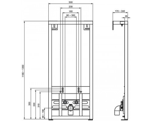 Инсталляция для биде Ideal Standard W589667