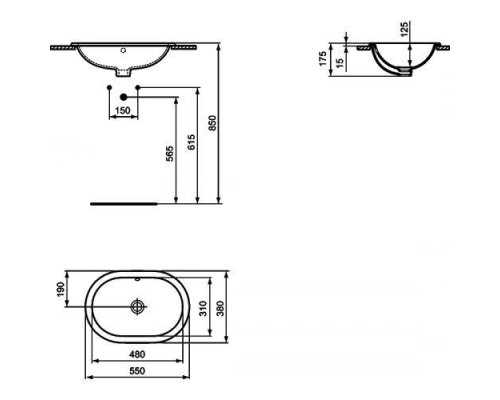Раковина Ideal Standard Connect E504801 55 см