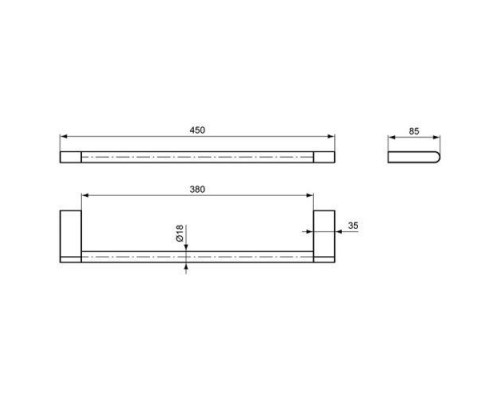 Полотенцедержатель Ideal Standard Connect 45 см