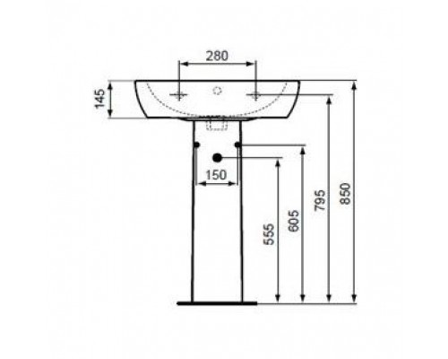 Раковина Ideal Standard Tempo T056401 (60 см)